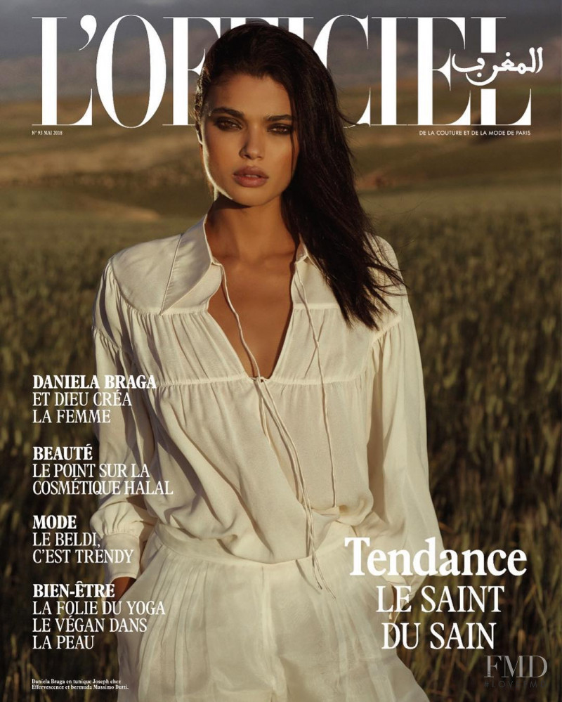 Daniela Braga featured on the L\'Officiel Morocco cover from May 2018