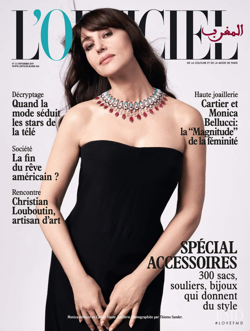 Monica Bellucci featured on the L\'Officiel Morocco cover from November 2019