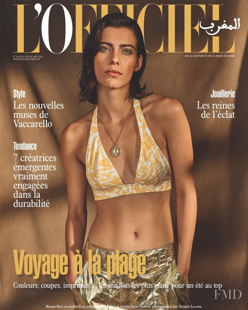 Margot Davy featured on the L\'Officiel Morocco cover from June 2020