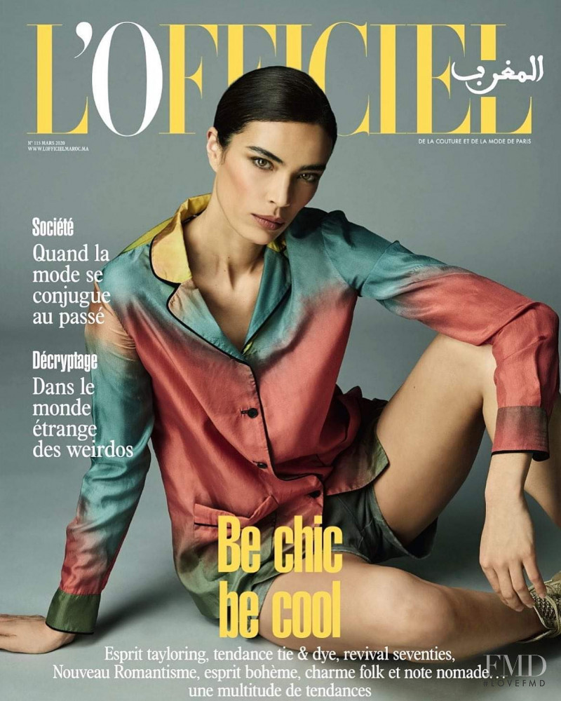 Marie Meyer featured on the L\'Officiel Morocco cover from March 2020