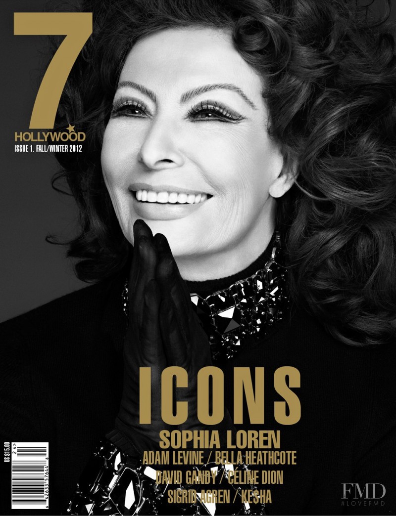Sofía Loren featured on the 7Hollywood cover from September 2012