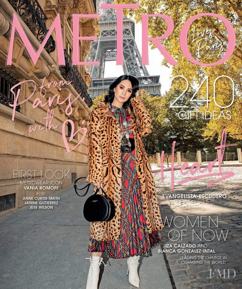 Heart Evangelista featured on the Metro cover from November 2018