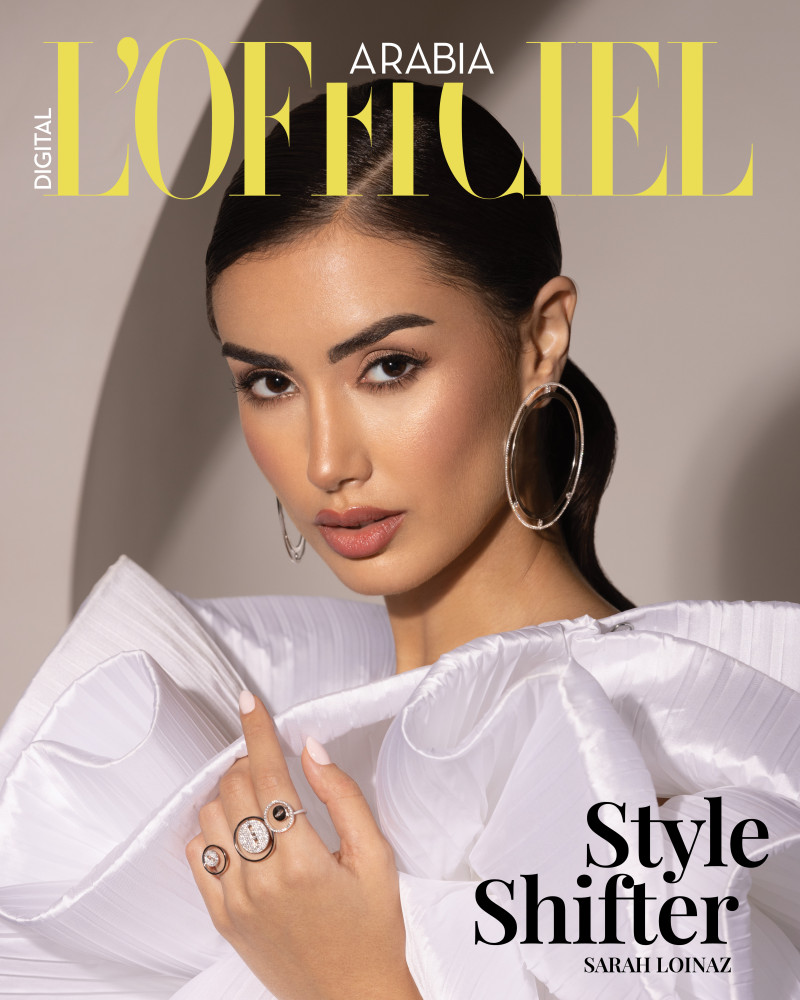 Sarah Loinaz featured on the L\'Officiel Arabia cover from April 2023