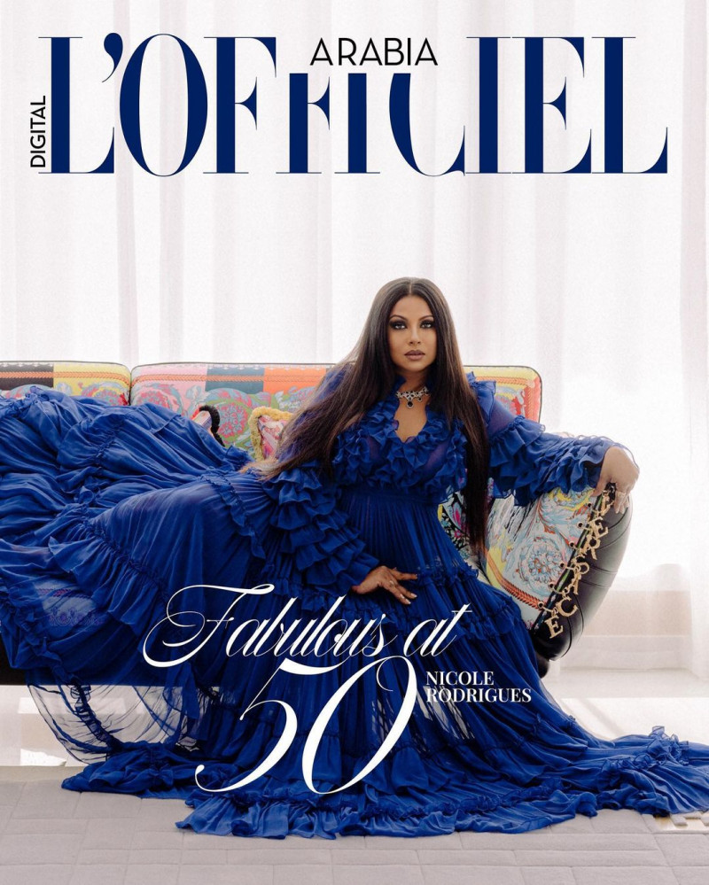 Nicole Rodrigues featured on the L\'Officiel Arabia cover from April 2023