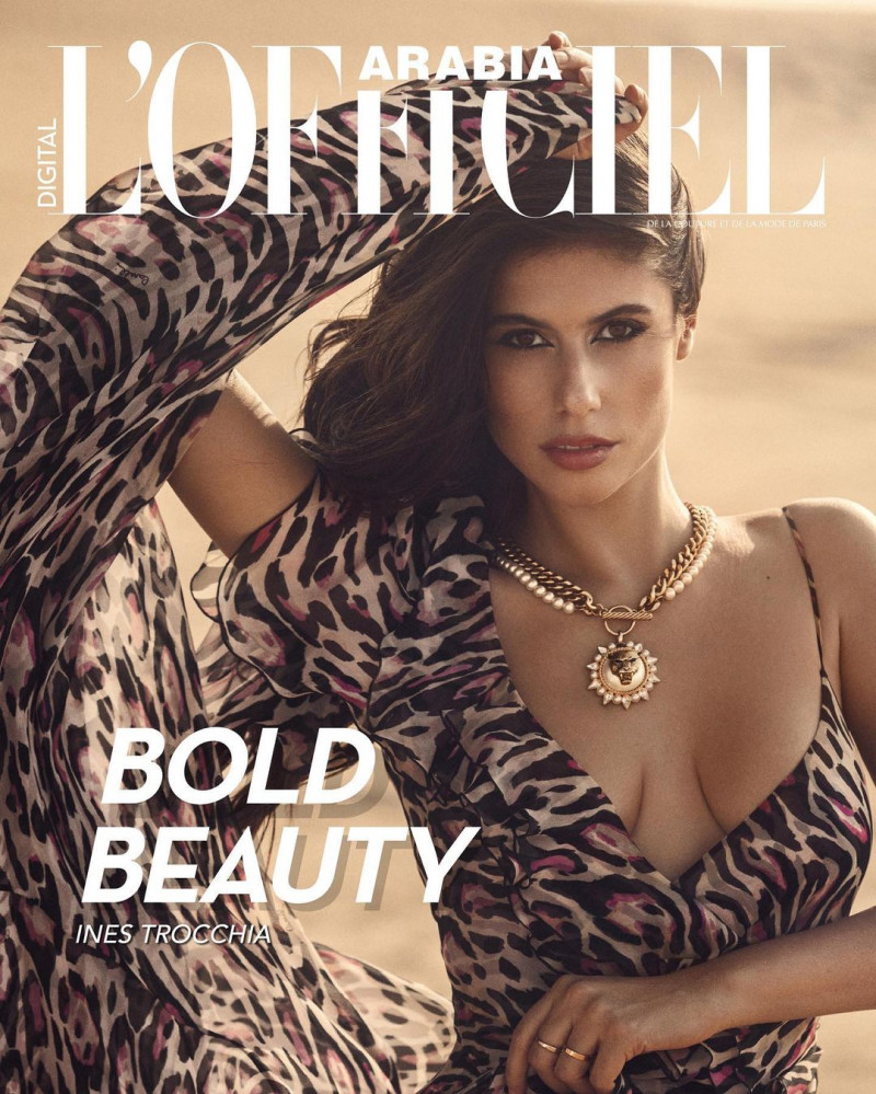 Ines Trocchia featured on the L\'Officiel Arabia cover from January 2023