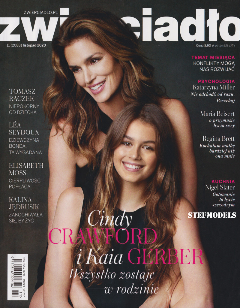 Cindy Crawford, Kaia Gerber featured on the Zwierciadlo cover from November 2020