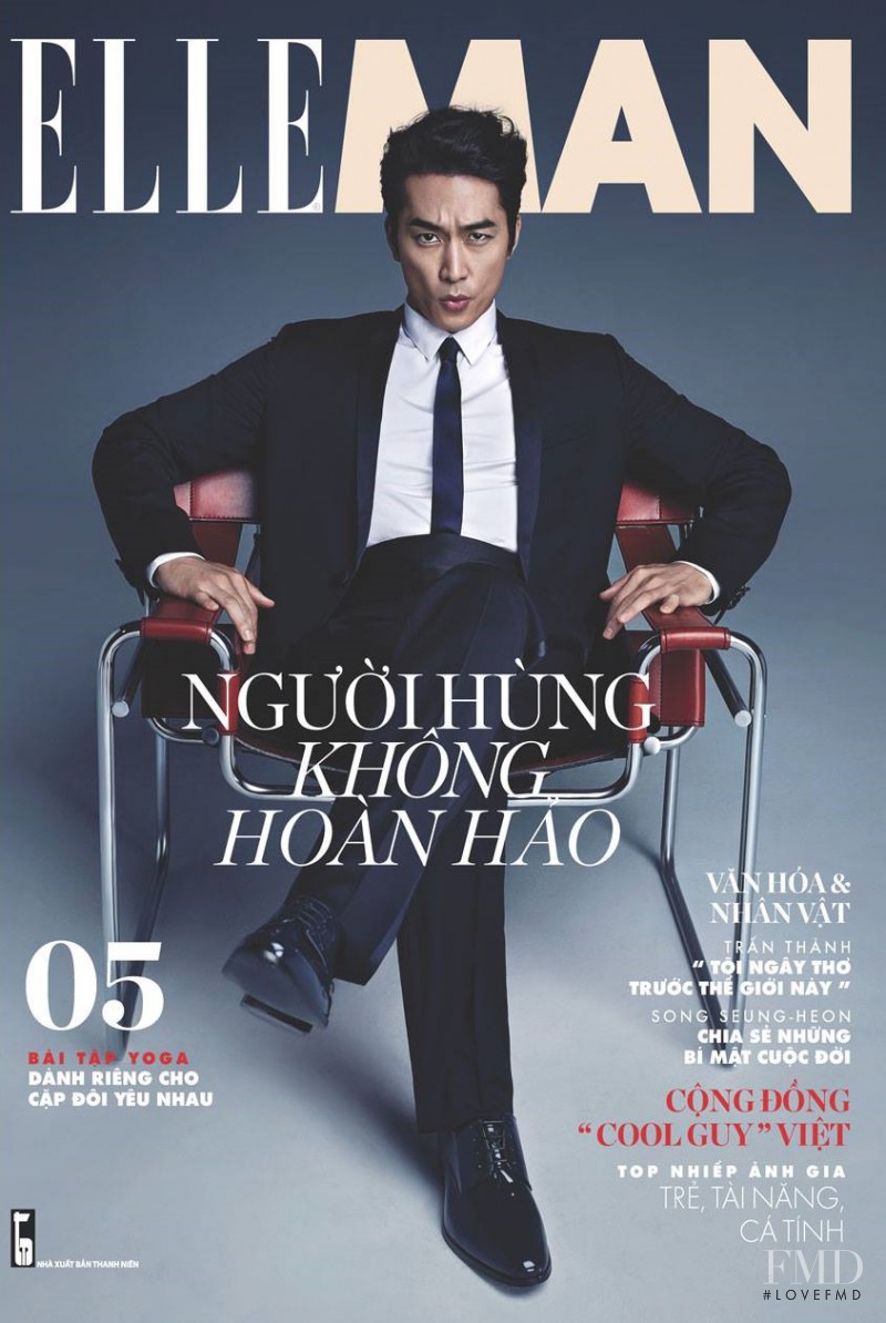 Song Seung-Heon featured on the Elle Man Vietnam cover from October 2015