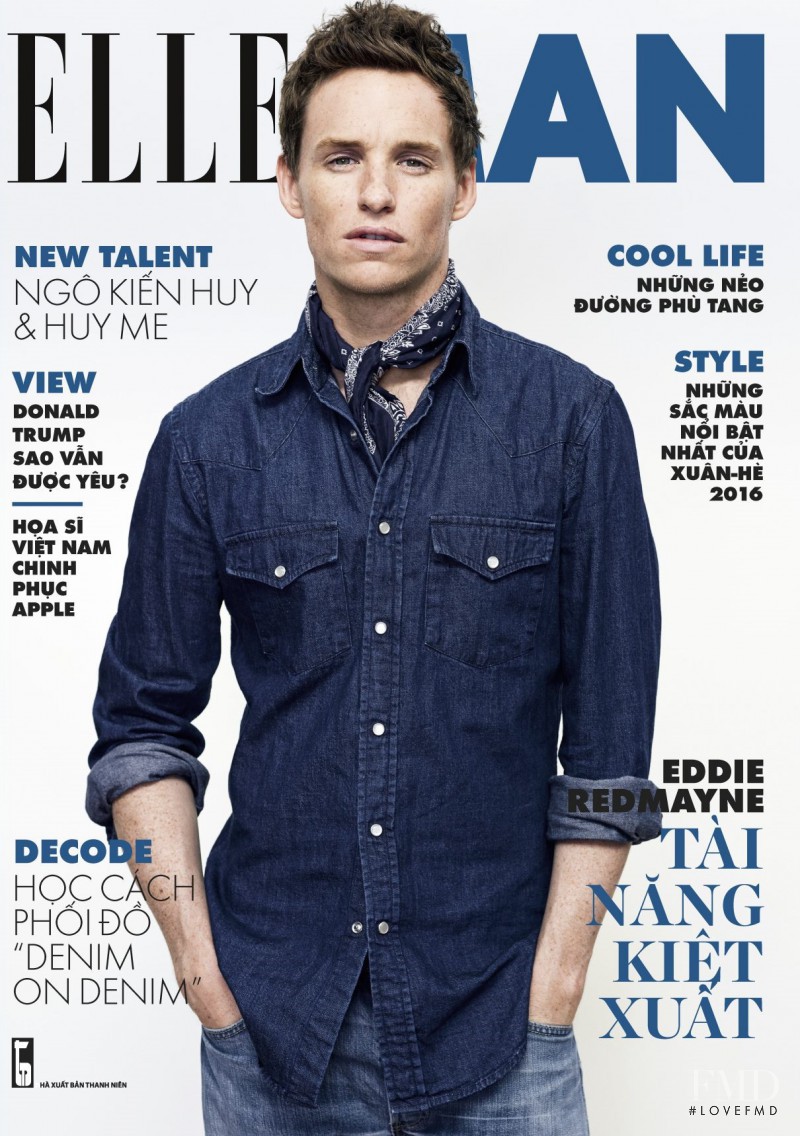 Eddie Redmayne featured on the Elle Man Vietnam cover from April 2016