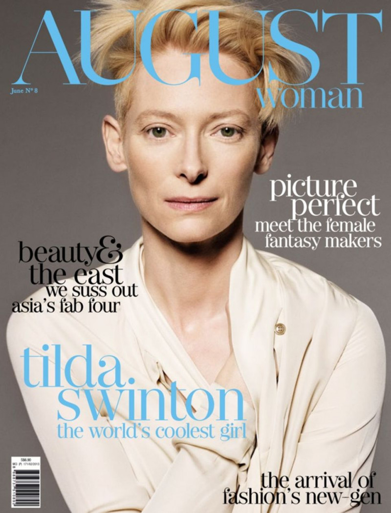 Tilda Swinton featured on the August Woman cover from June 2013