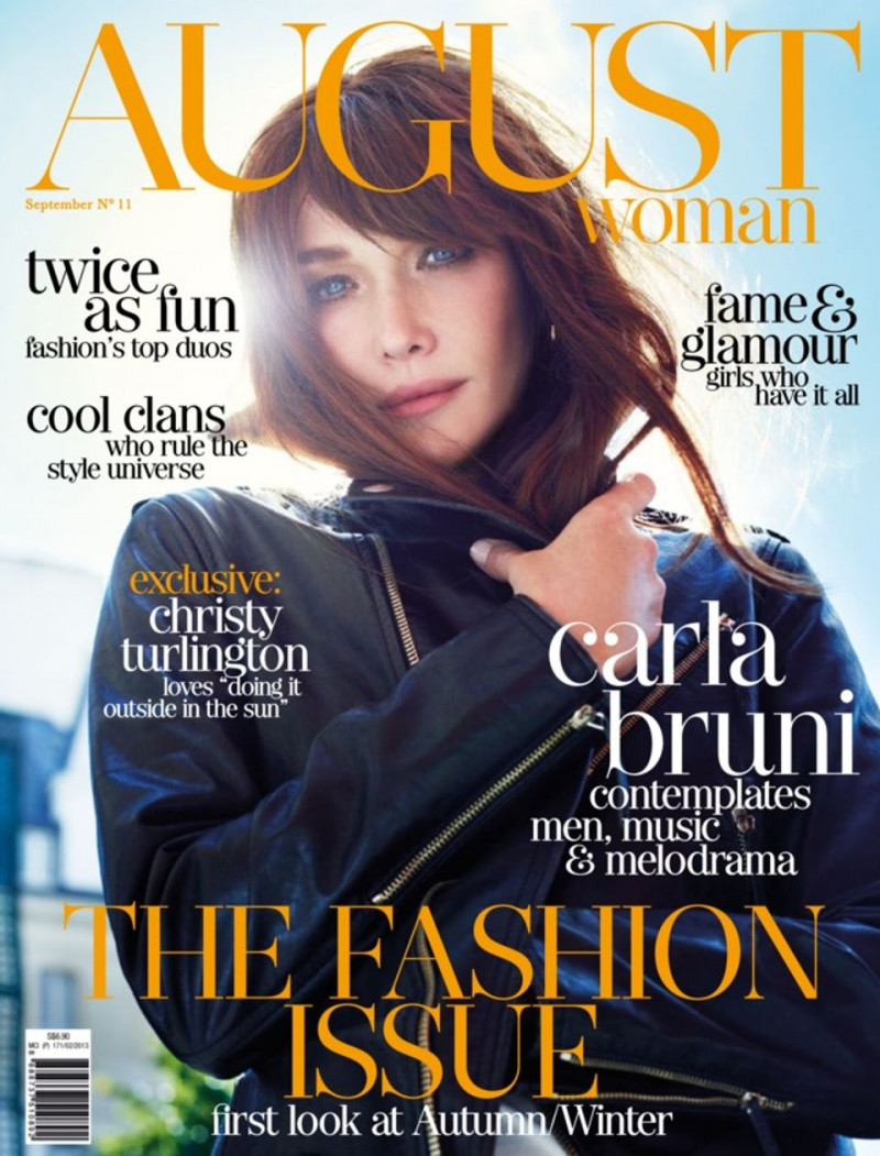 Carla Bruni featured on the August Woman cover from September 2013