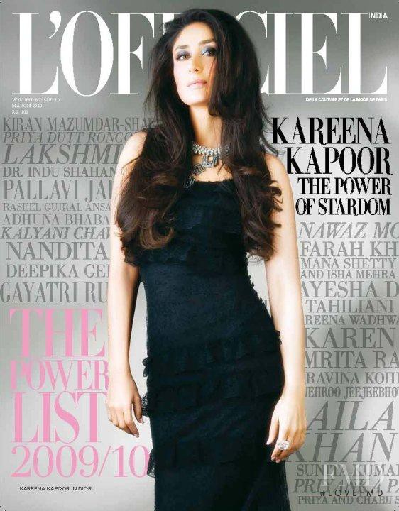 Kareena Kapoor featured on the L\'Officiel India cover from March 2010