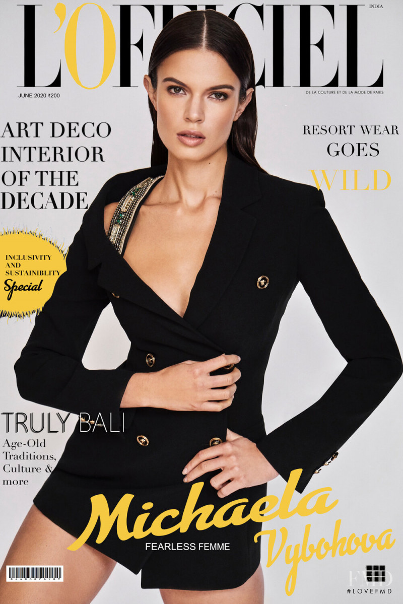 Michaela Vybohova featured on the L\'Officiel India cover from June 2020