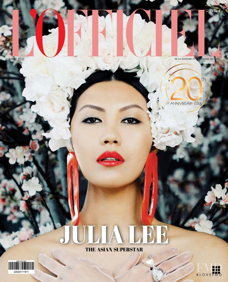 Julia Lee featured on the L\'Officiel India cover from April 2021