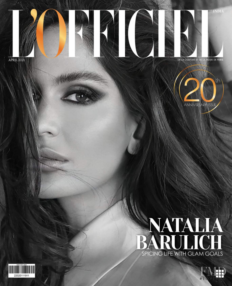 Natalia Barulich featured on the L\'Officiel India cover from April 2021