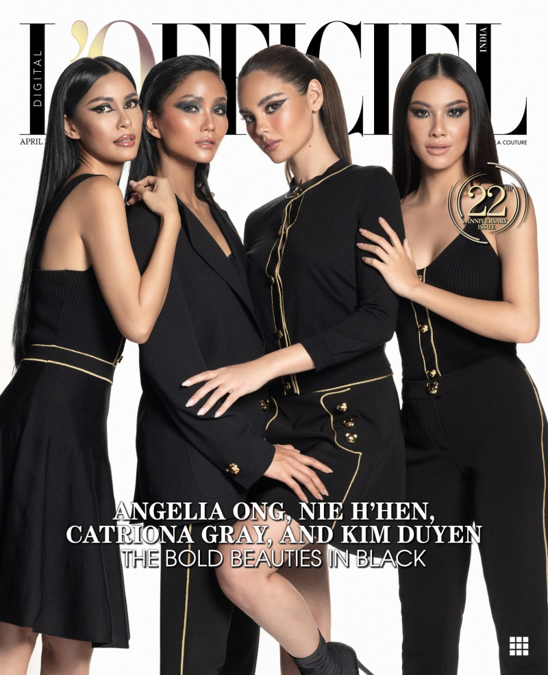 Angelia Ong, Nie H\'Hen, Catriona Gray, Kim Duyen featured on the L\'Officiel India cover from April 2023