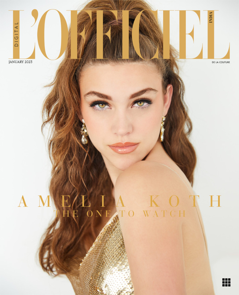 Amelia Koth featured on the L\'Officiel India cover from January 2023