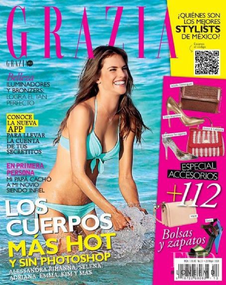 Alessandra Ambrosio featured on the Grazia Mexico cover from May 2014