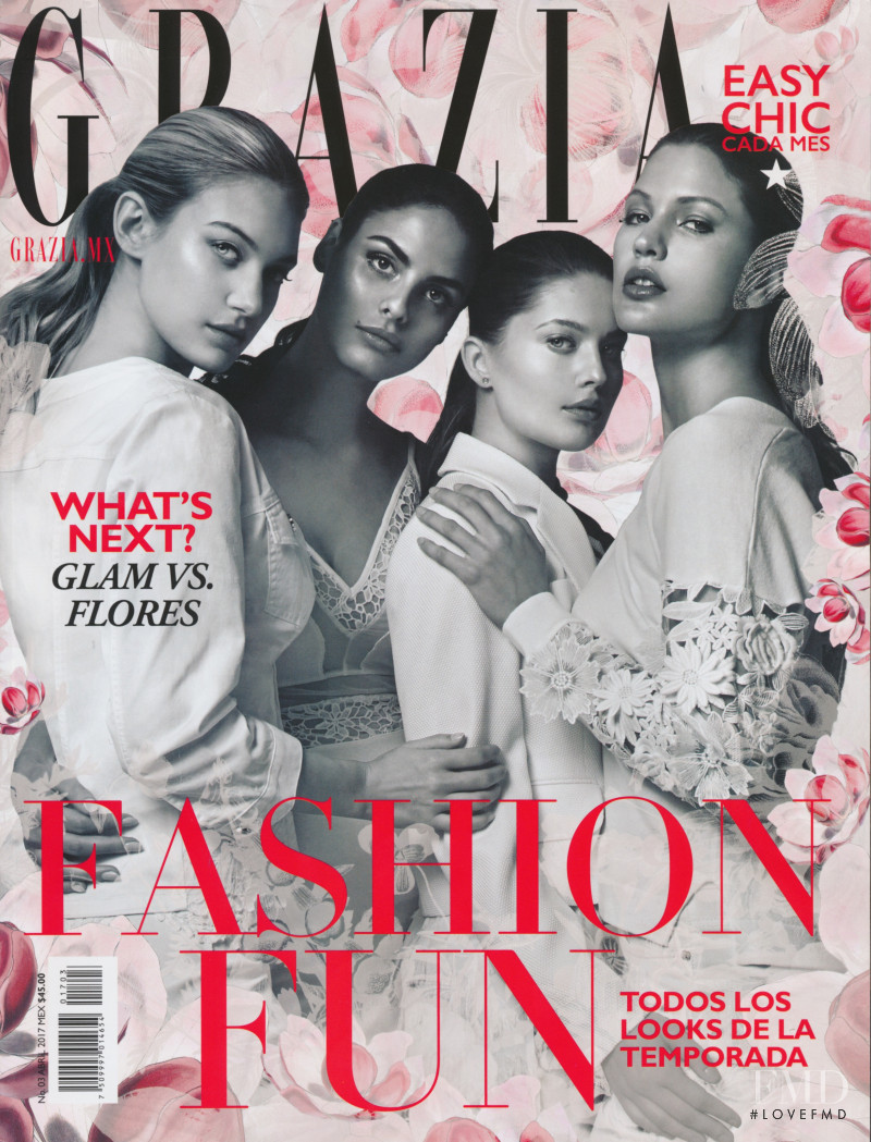 Mariana Bayon, Caroline Lowe featured on the Grazia Mexico cover from April 2017