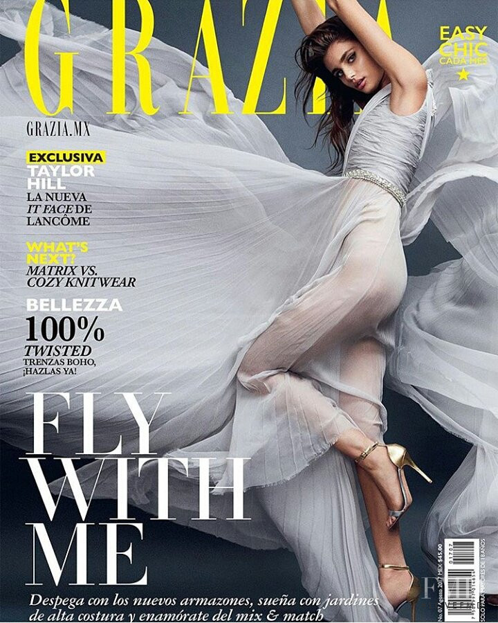 Taylor Hill featured on the Grazia Mexico cover from August 2017