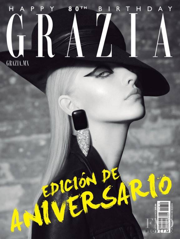 Alejandra Velasco featured on the Grazia Mexico cover from October 2018