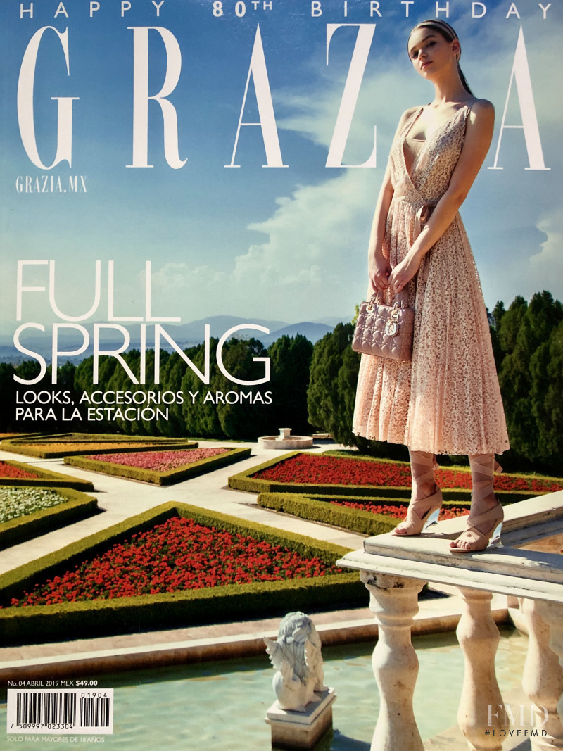 Victoria Villezcas featured on the Grazia Mexico cover from April 2019