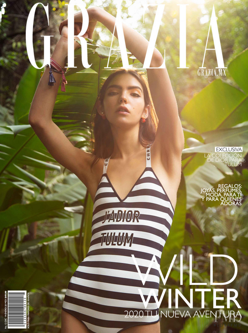 Valentina Vela featured on the Grazia Mexico cover from December 2019