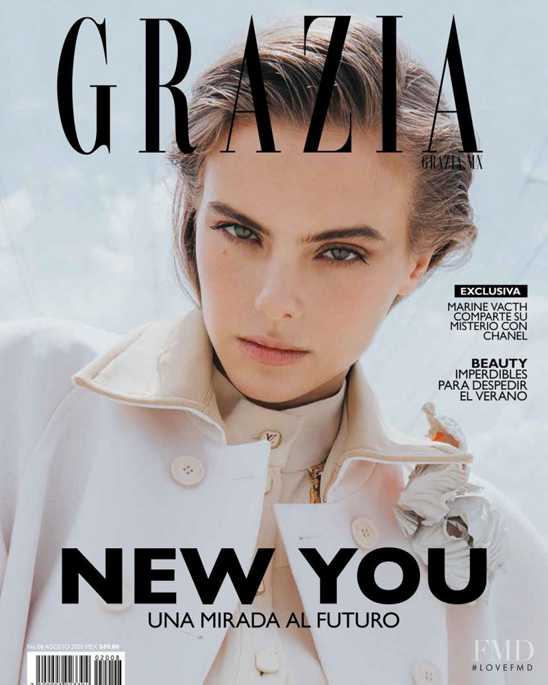 Kate Demianova featured on the Grazia Mexico cover from August 2020