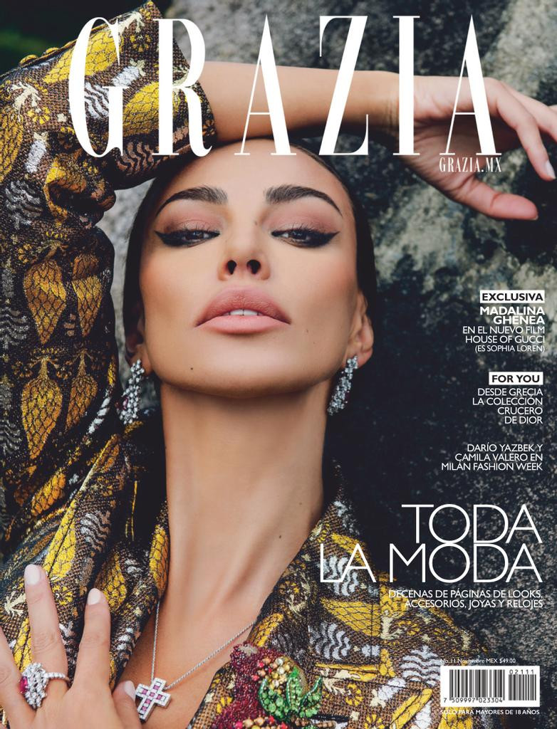 Madalina Ghenea featured on the Grazia Mexico cover from November 2021