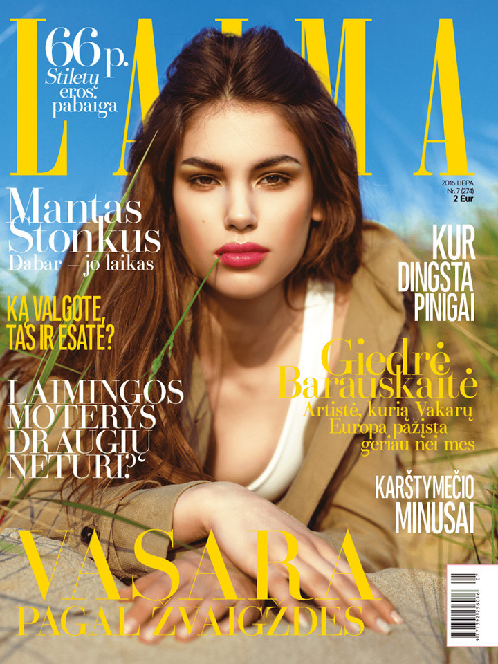 Beatrice Ramasauskaite featured on the Laima cover from July 2016