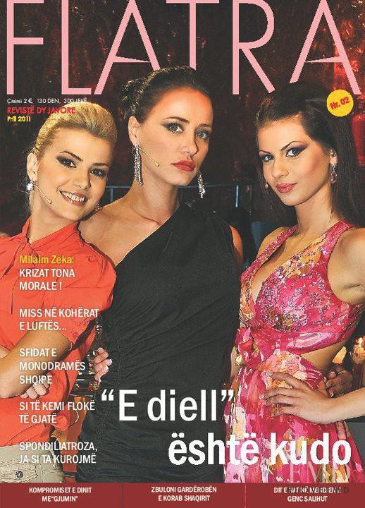 Luana Vjollca, Marina Vjollca, Albana Osmani featured on the Flatra cover from April 2011