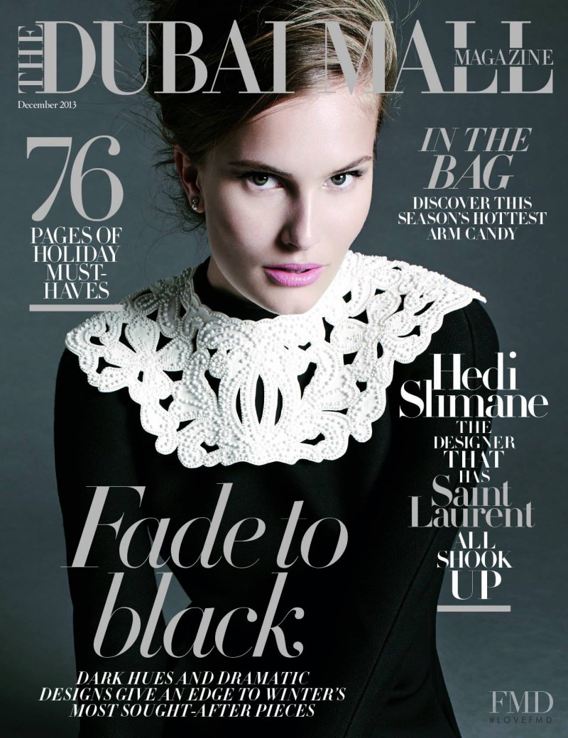 Alla Kostromicheva featured on the The Dubai Mall Magazine cover from December 2013