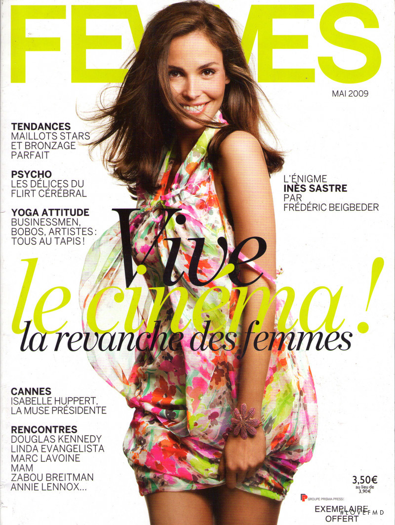 Ines Sastre featured on the Femmes Magazine Luxembourg cover from May 2009