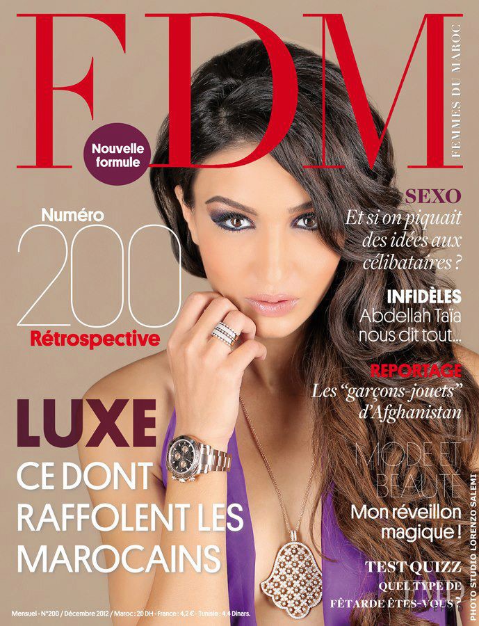  featured on the FDM Femmes du Maroc cover from December 2012