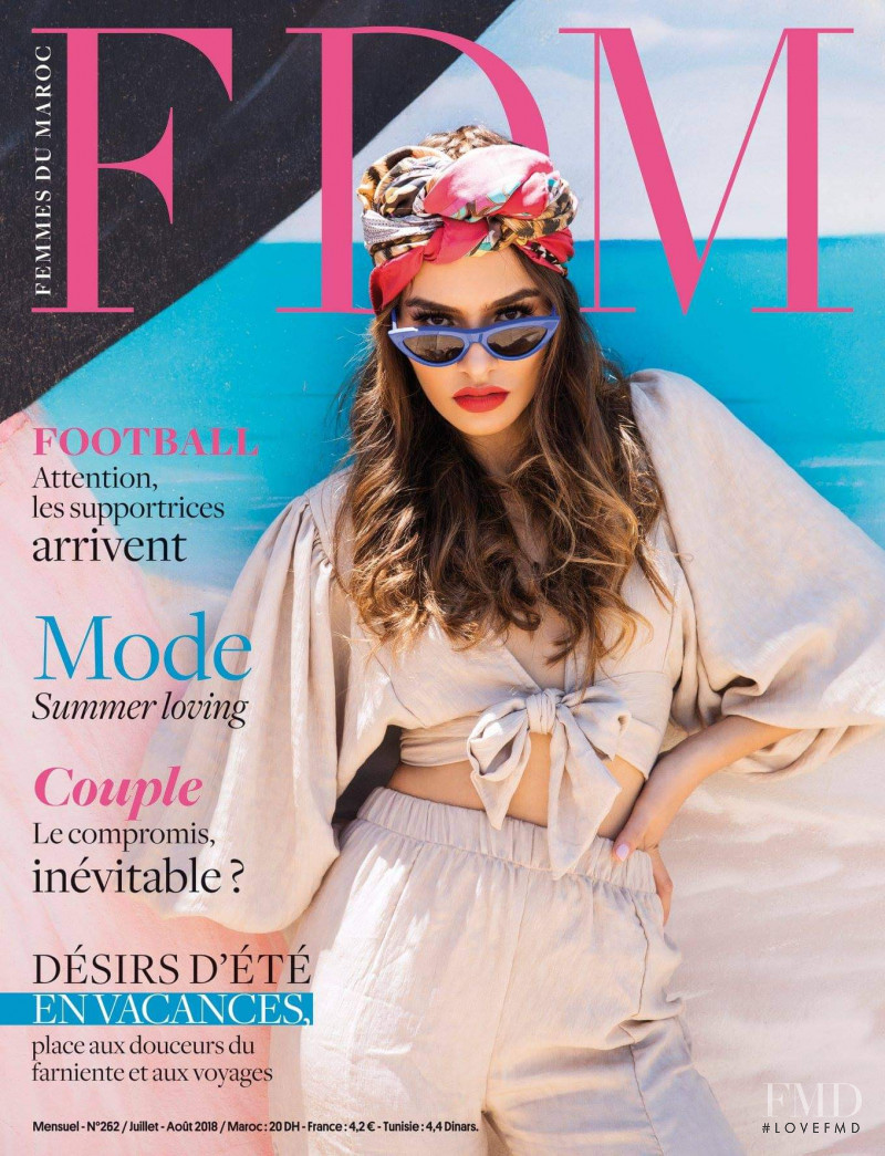 Hafssa Bahajji featured on the FDM Femmes du Maroc cover from July 2018