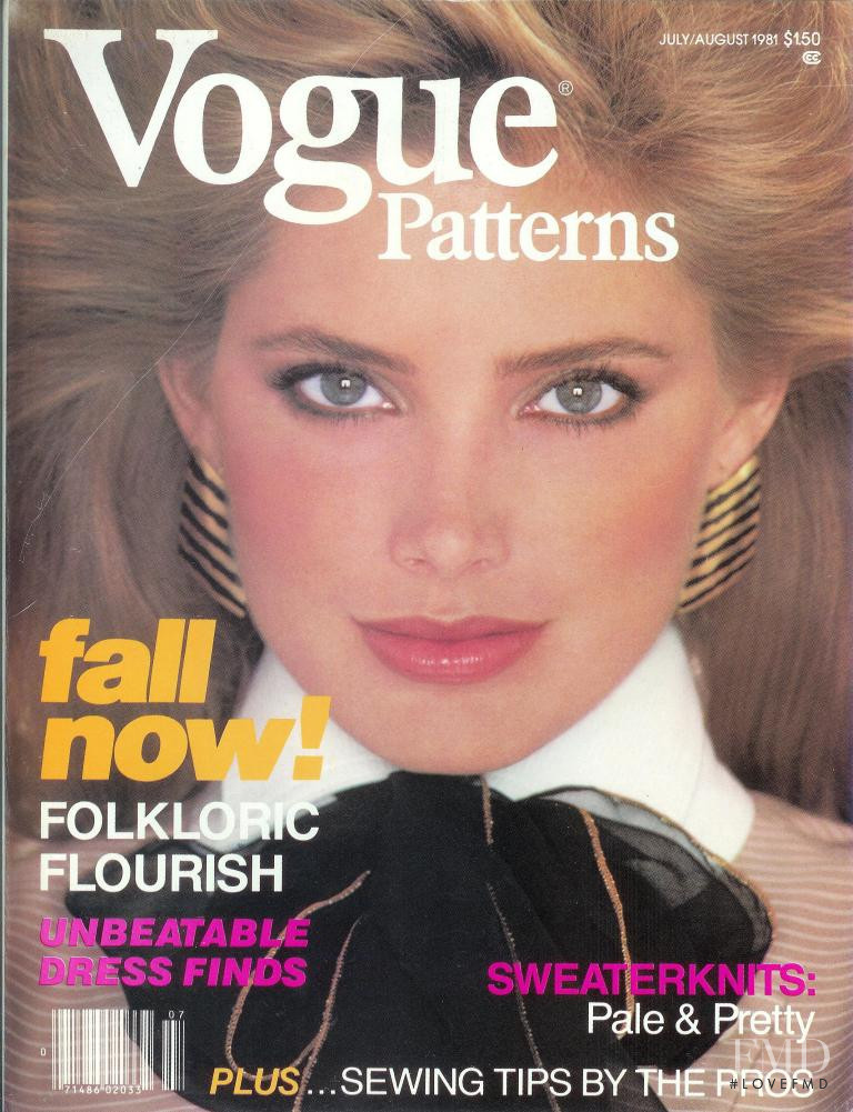 Kelly Emberg featured on the Vogue Patterns cover from July 1981