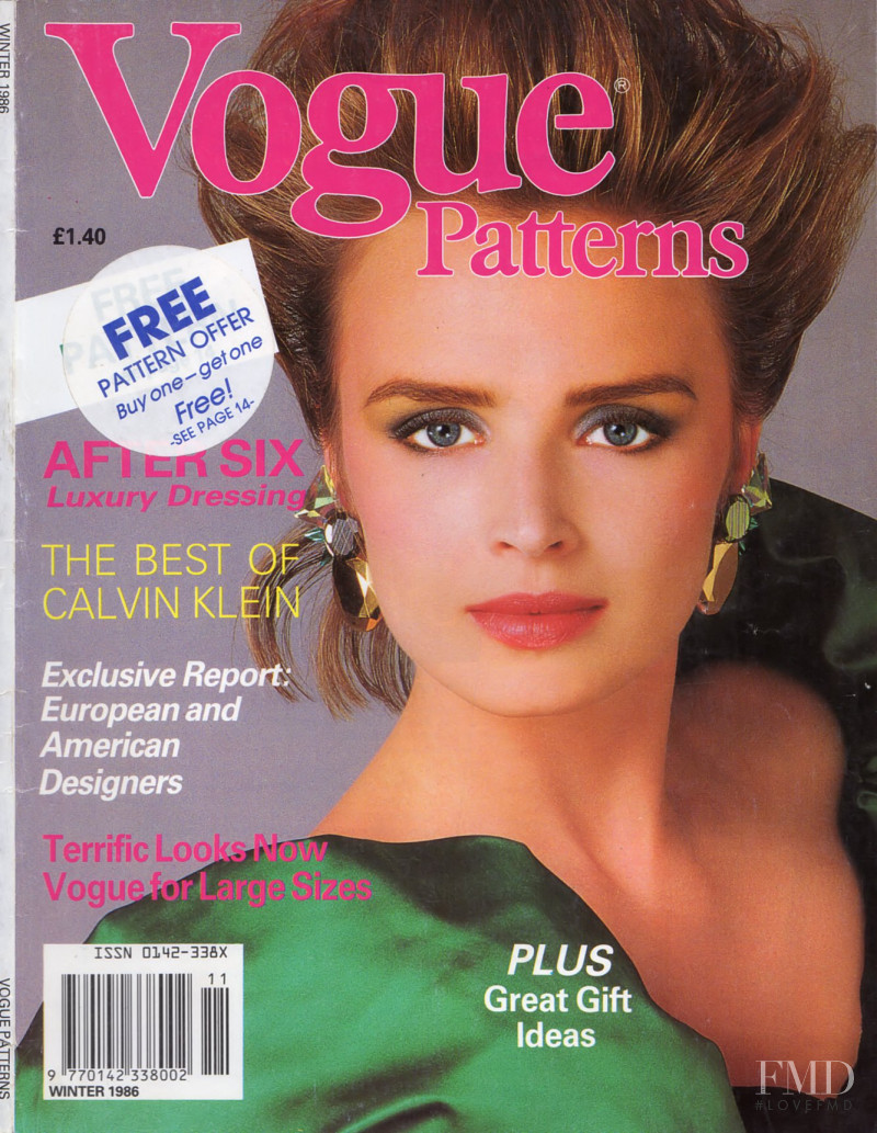 Jacki Adams featured on the Vogue Patterns cover from November 1986
