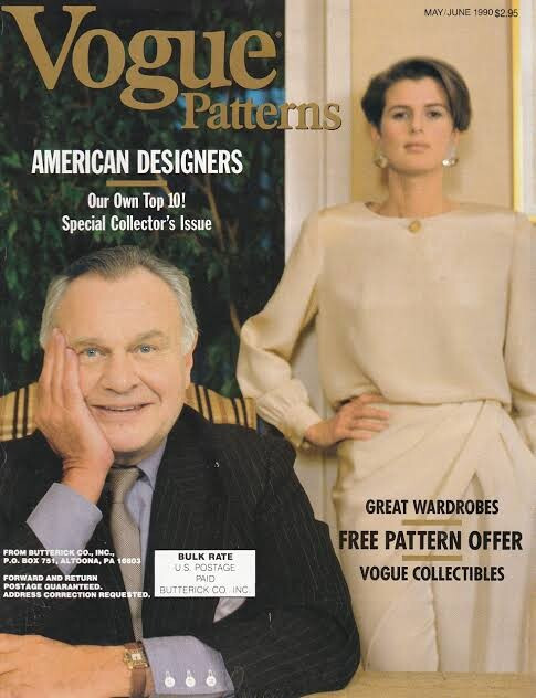 Elizabeth Josie Borain featured on the Vogue Patterns cover from May 1990