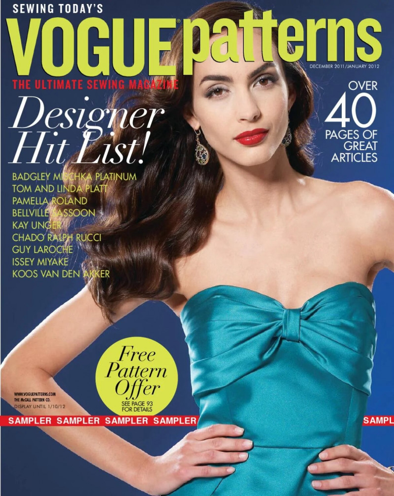  featured on the Vogue Patterns cover from December 2011