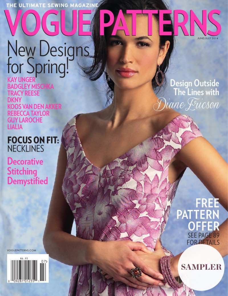  featured on the Vogue Patterns cover from June 2014