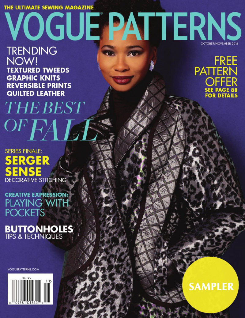  featured on the Vogue Patterns cover from October 2015