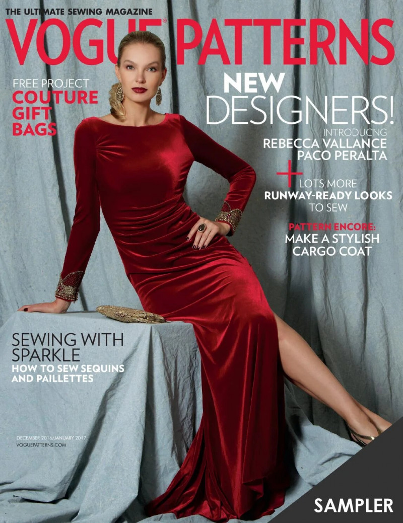  featured on the Vogue Patterns cover from December 2016