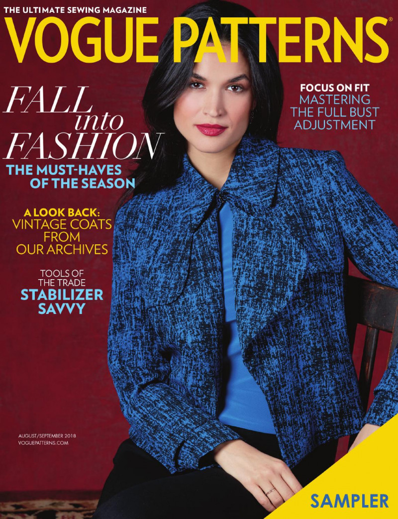  featured on the Vogue Patterns cover from August 2018