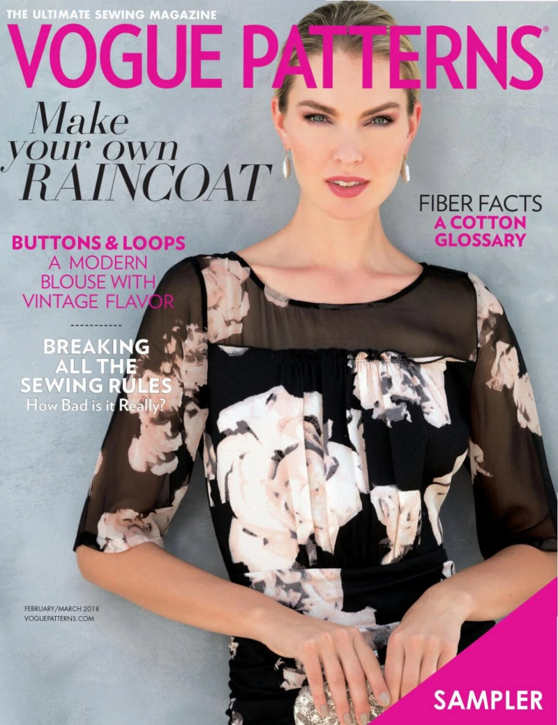  featured on the Vogue Patterns cover from February 2018