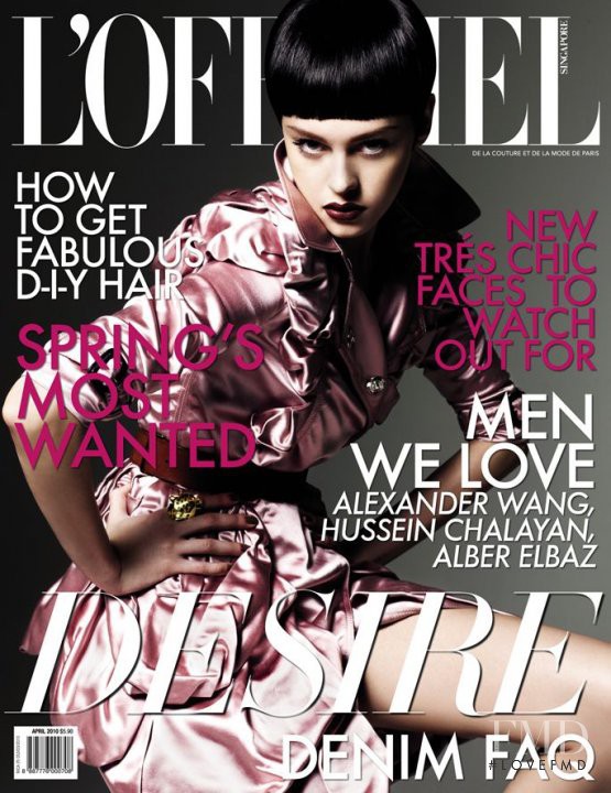 Polina Chevan featured on the L\'Officiel Singapore cover from April 2010