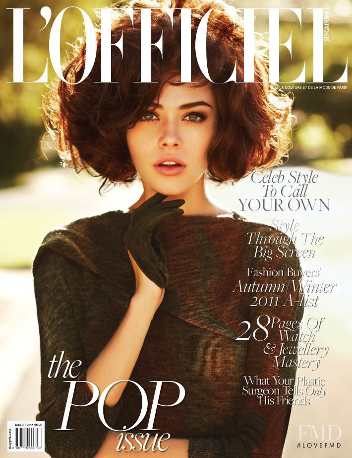 Victoria Lee featured on the L\'Officiel Singapore cover from August 2011