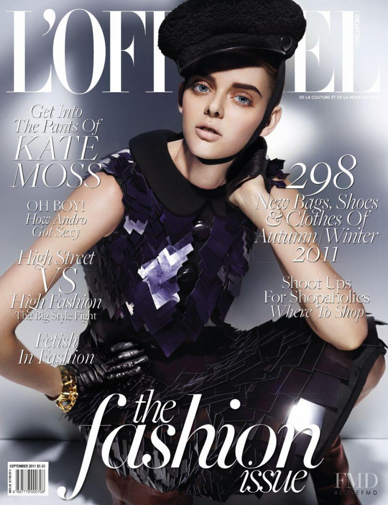 Masha Tyelna featured on the L\'Officiel Singapore cover from September 2011