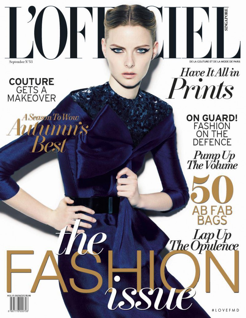 Vera Luijendijk featured on the L\'Officiel Singapore cover from September 2012