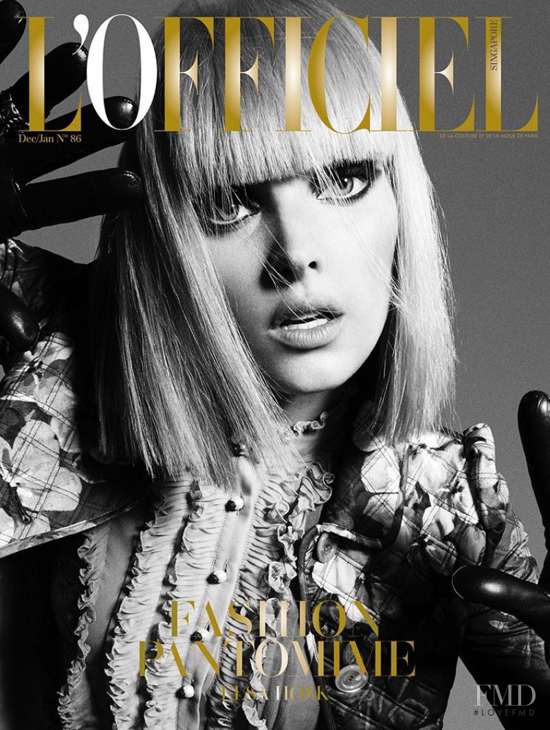 Elsa Hosk featured on the L\'Officiel Singapore cover from December 2015