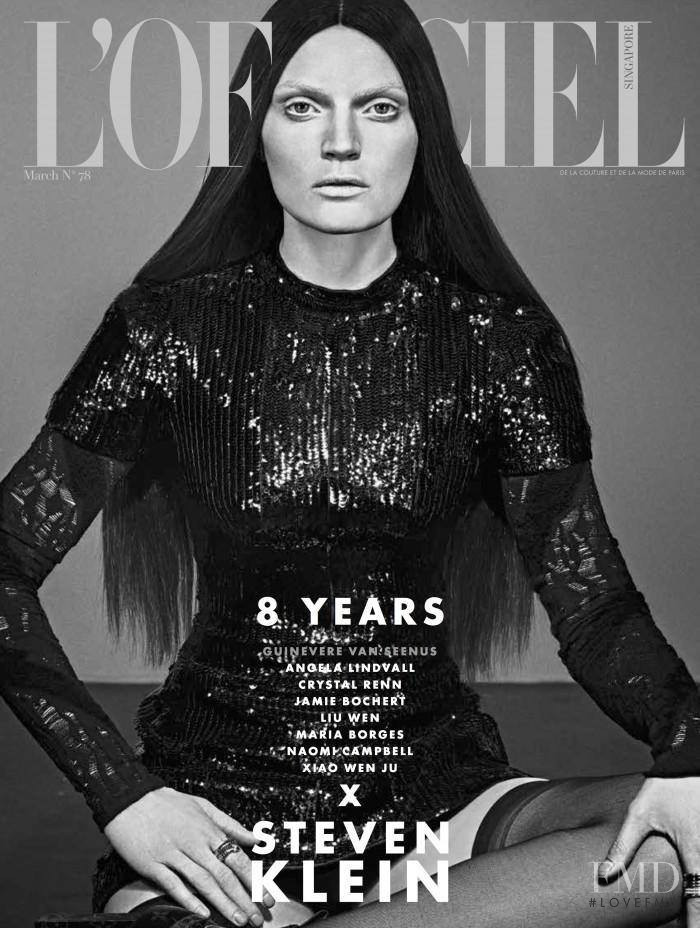 Guinevere van Seenus featured on the L\'Officiel Singapore cover from March 2015