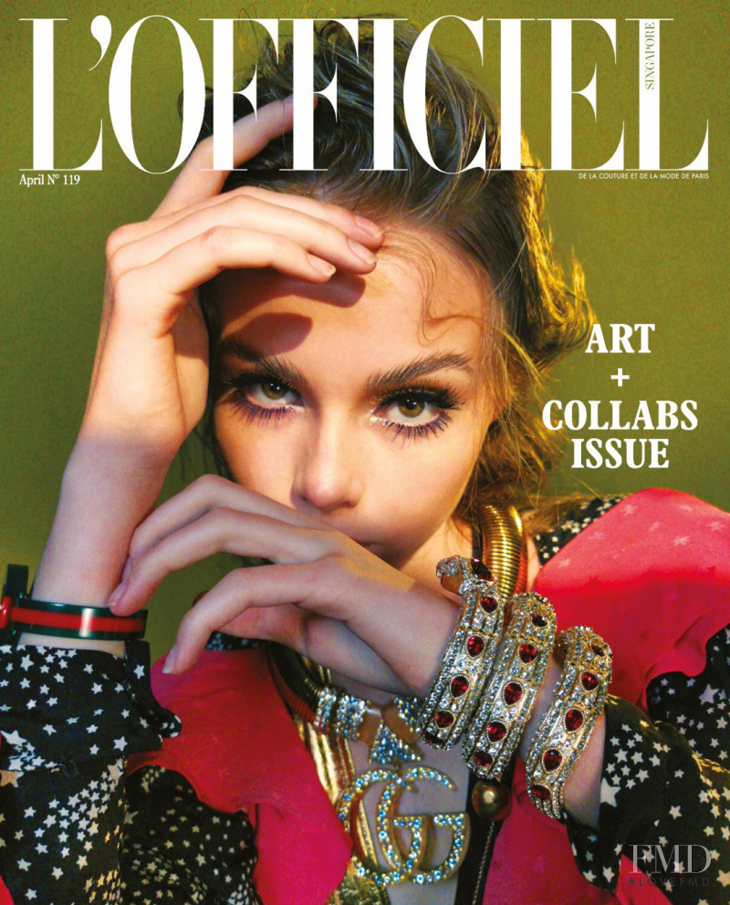  featured on the L\'Officiel Singapore cover from April 2019